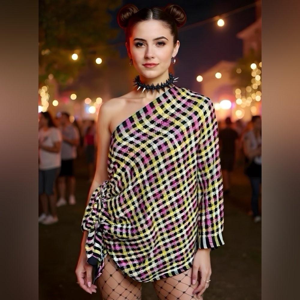 Stylish for any Occasion Multicolor Checkered Women's Wrap\Scarf NWOT